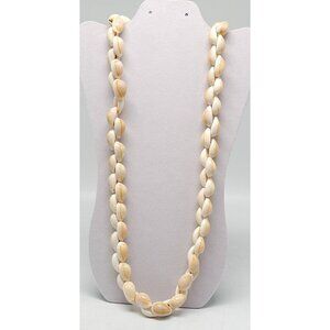 Cowrie Shell Necklace 30 Inch Bohemian Style No Clasp Hawaiian